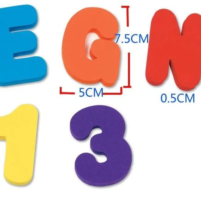 Children's foam alphabet and numbers - 36 pcs
