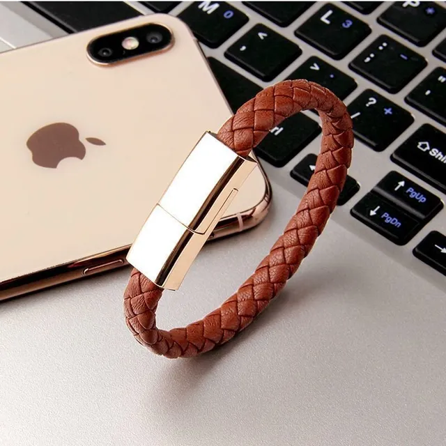Wristband with USB charging cable