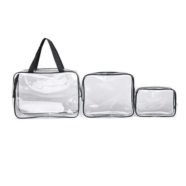 Přenosná transparentní taška na kosmetiku a jiné drobnosti