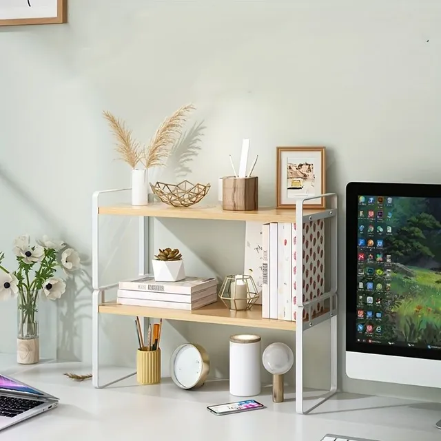 Table shelf made of rough wood for kitchen, bathroom and living room