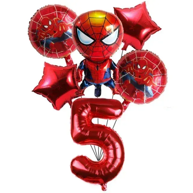 Set di accessori e palloncini per il compleanno con motivi del popolare eroe Spider-man