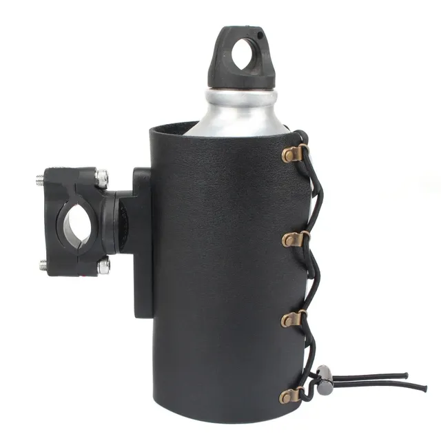 Holder for an artificial leather motorcycle bottle