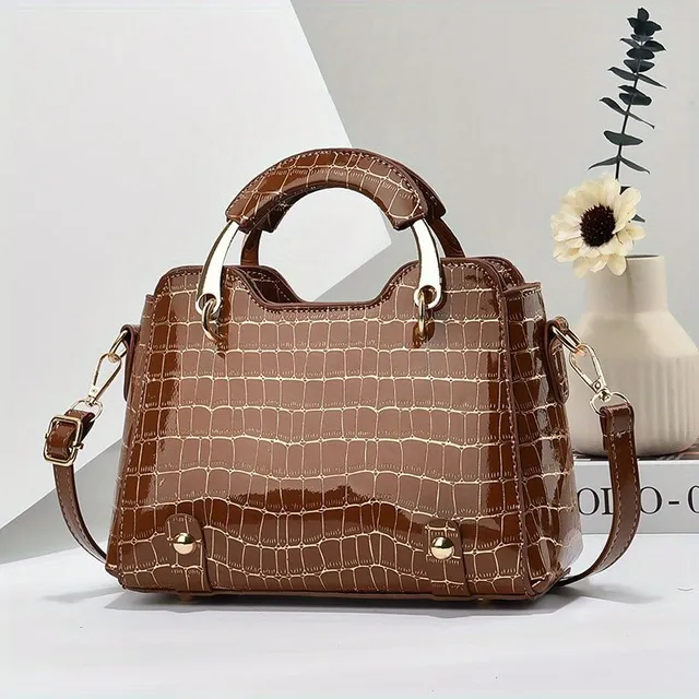 Handbag with crocodile pattern of small dimensions