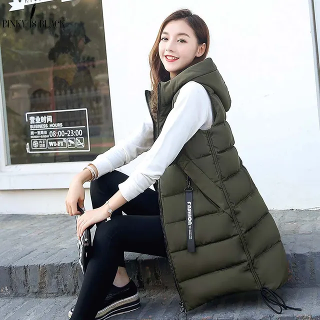 Women's winter long vest