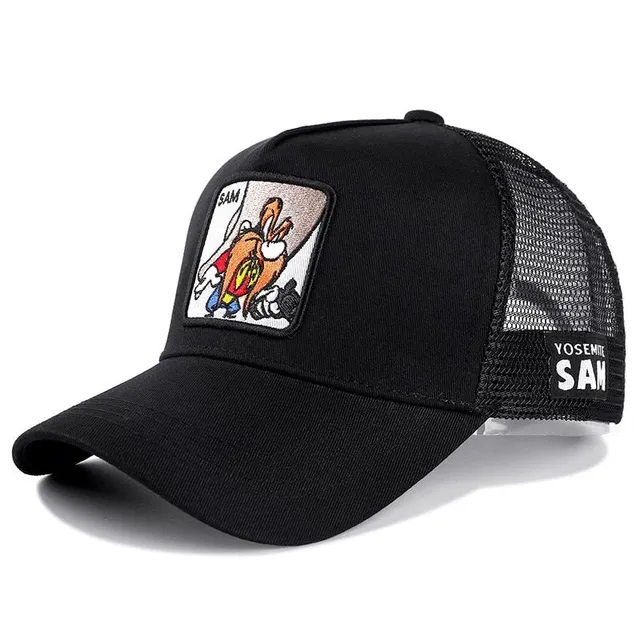 Unisex baseball cap with motifs of animated characters SAM