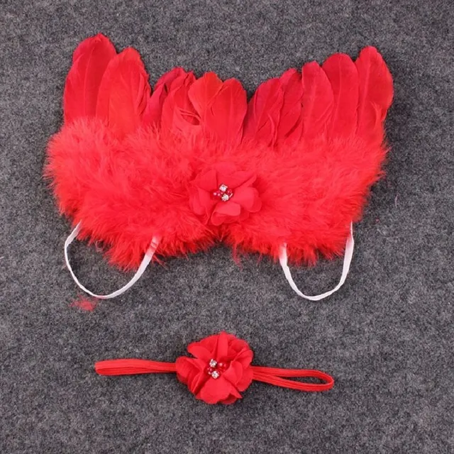 Baby angel wings with headband