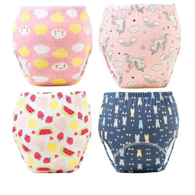 Children's Trends Popular Newborn Diaper Swimsuit with Printing 4 pcs