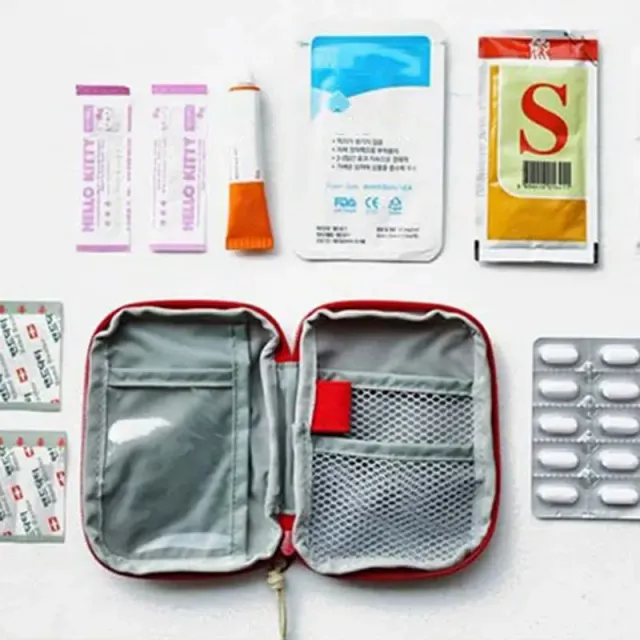 Mini first aid kit for travelling and camping