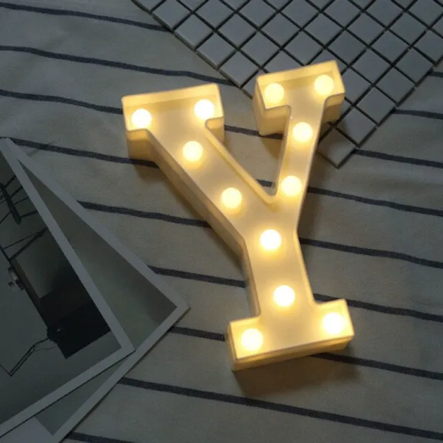 Světelná LED písmena y