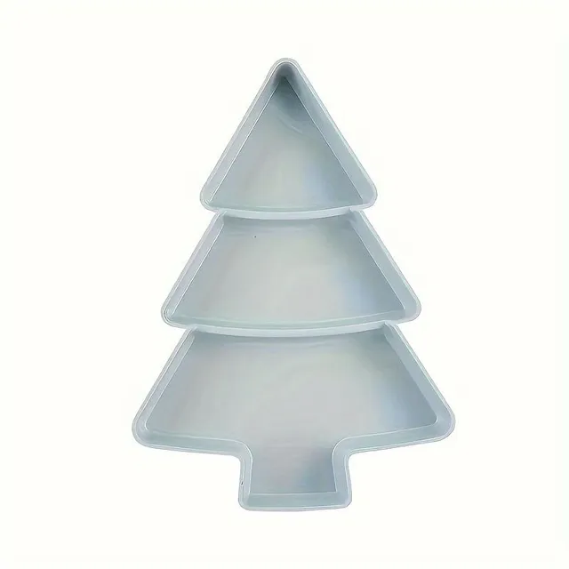 Christmas serving tray in the shape of a tree - plastic tray for fruit, nuts and small snacks