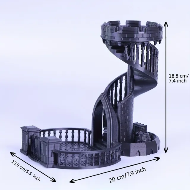 Bajkowy zamek Kostek: ręcznie malowana wieża do gry w Dragon 
