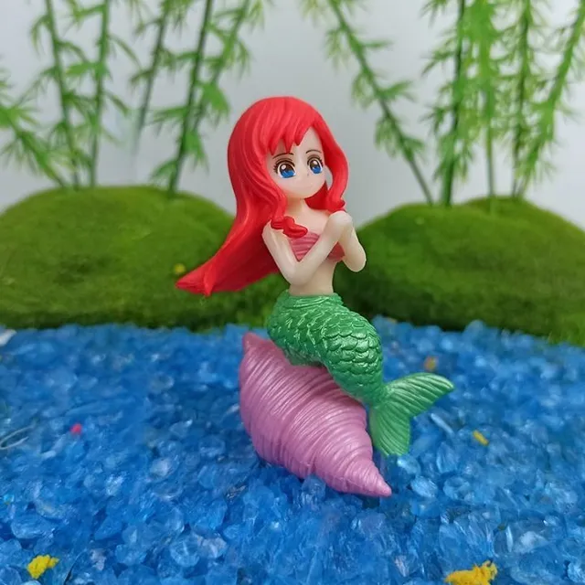 Design decoration for aquarium in the shape of cute mermaid - more variants