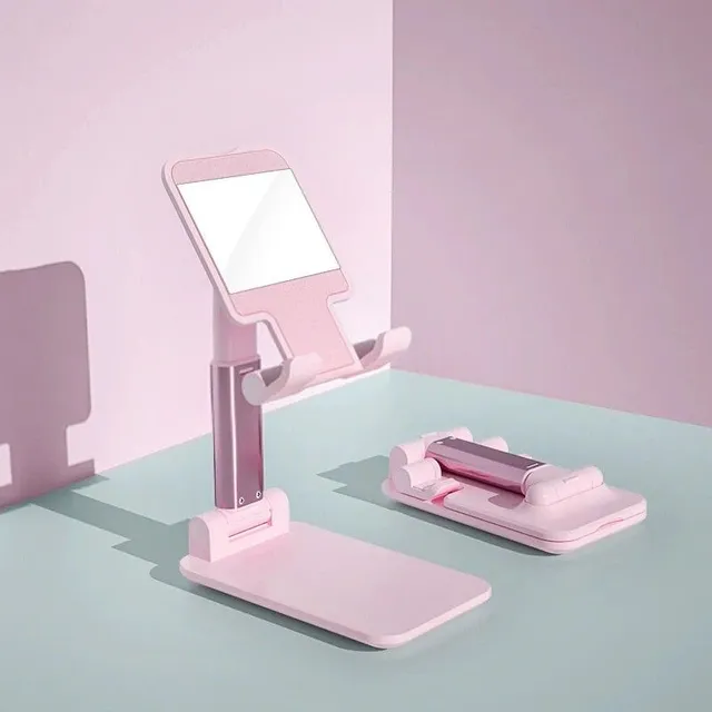 Tablet stand with mirror