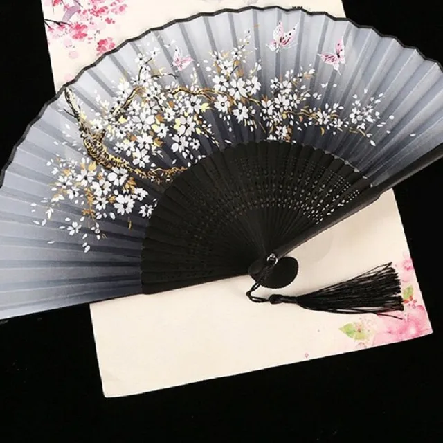 Japanese fan with floral motif