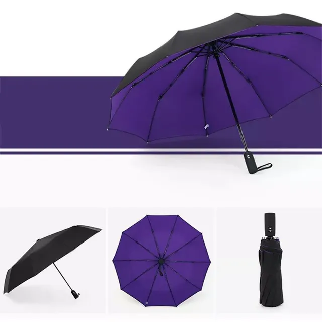 Dvouvrstvý odolný proti větru deštník - Plně automatický deštník pro muže a ženy