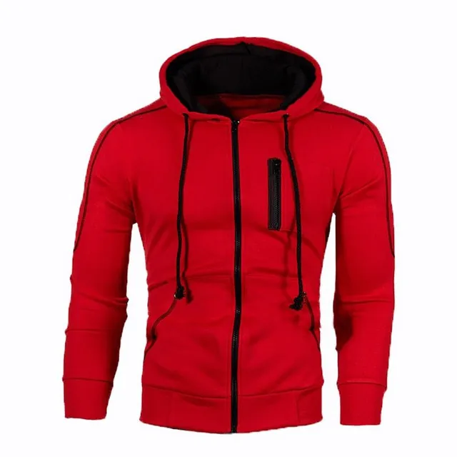 Men's trendy sports color hoodie with hoodie