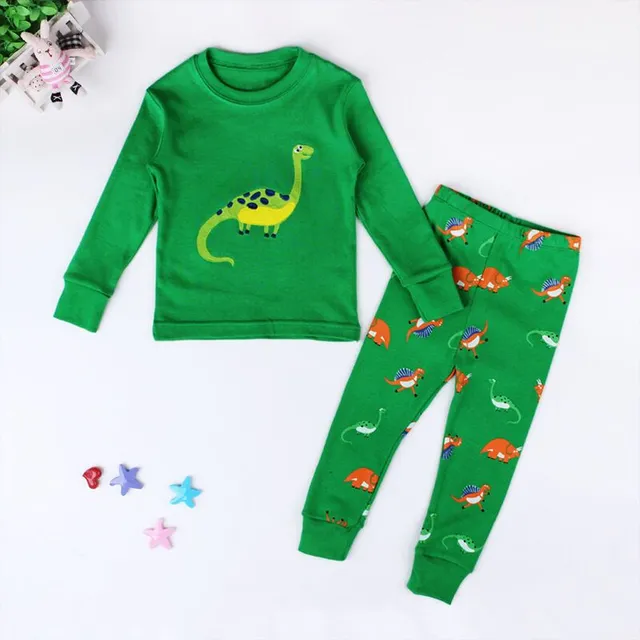 Children's pajamas with dinosaur printing