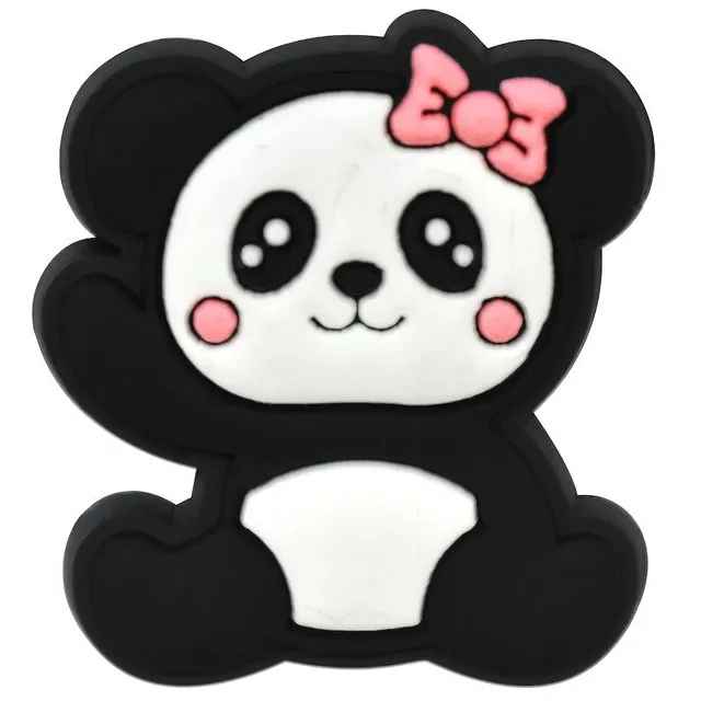 Cute panda decorations for shoes suitable for slippers and sandals