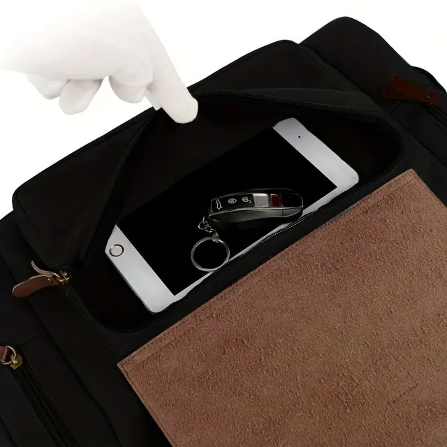 Veľký objem plátna cestovná taška s vozíkom vrecko - spoločník pre vaše dobrodružstvo