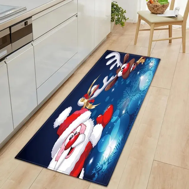 Cute carpet for Christmas season - Rectangular carpet with anti-slip surface for bedroom