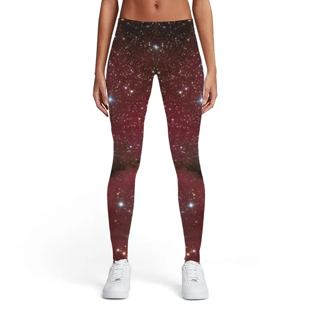 Leggings 3D pour femme avec imprimé galaxie