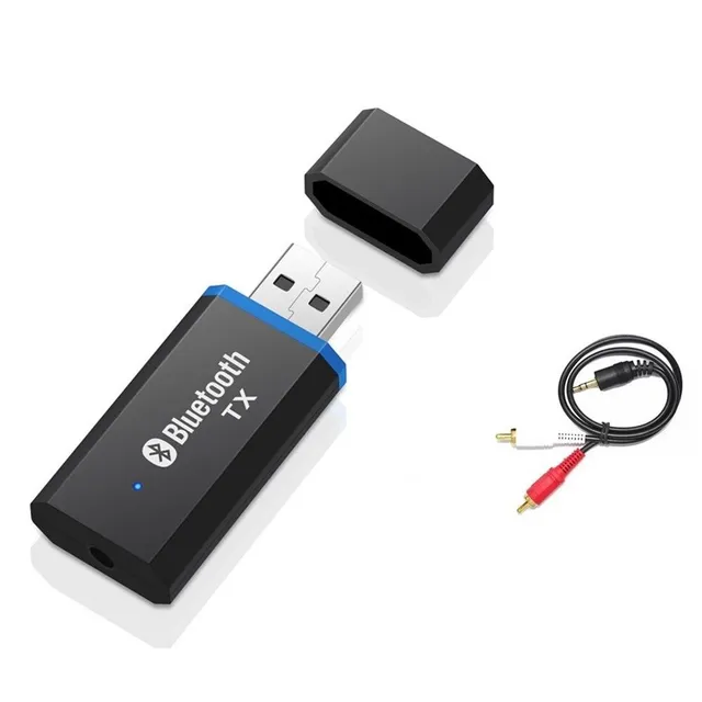 Wireless USB bluetooth 5.0 transmitter with RCA cable