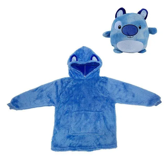 Kids Hoodie Fluffy Pocket Oversized Hoodie Pajamas