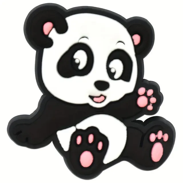 Cute panda decorations for shoes suitable for slippers and sandals