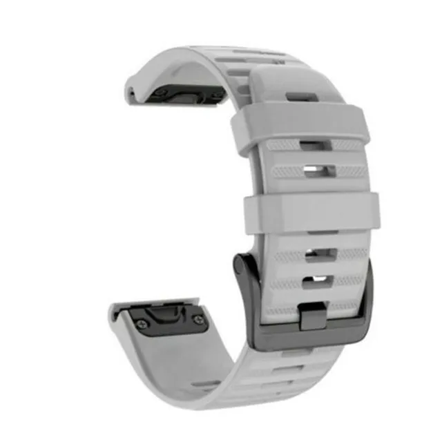 Bandă de schimb silicon pentru Garmin QuickFit Phoenix, Tactic Bravo, Forerunner, Descent, Quantix și D2 Bravo gray 26mm