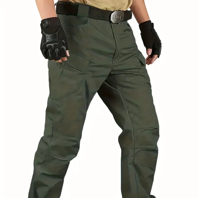 Men's waterproof tactical pants, durable combat cargo pants with multiple pockets for outdoor