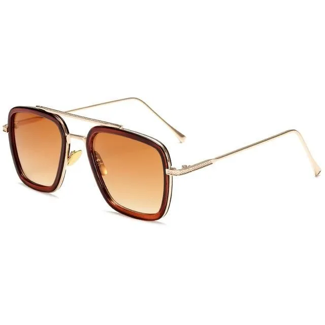 Okulary unisex w stylu Iron Men c6brown