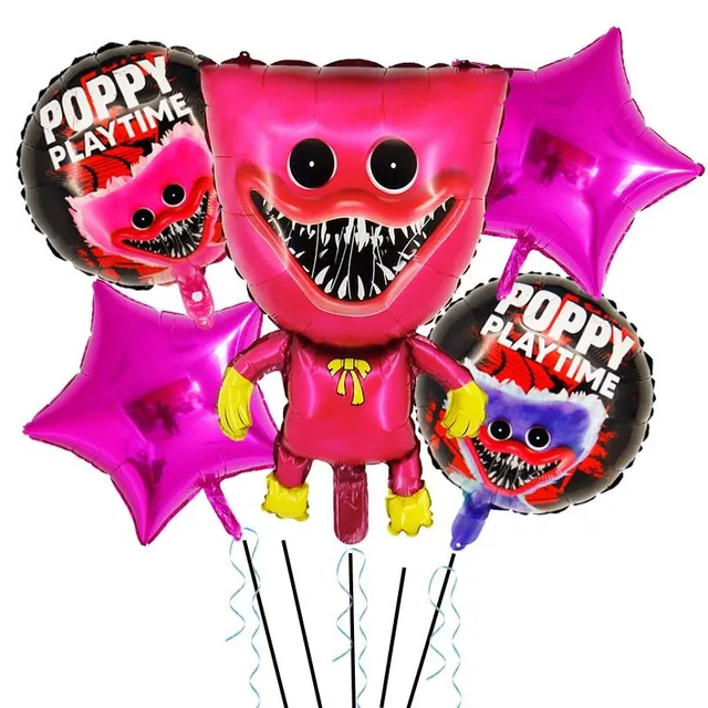 Párty sada narozeninových balónků Poppy Play Time Huggy Wuggy