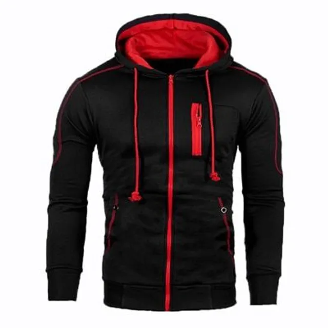 Men's trendy sports color hoodie with hoodie