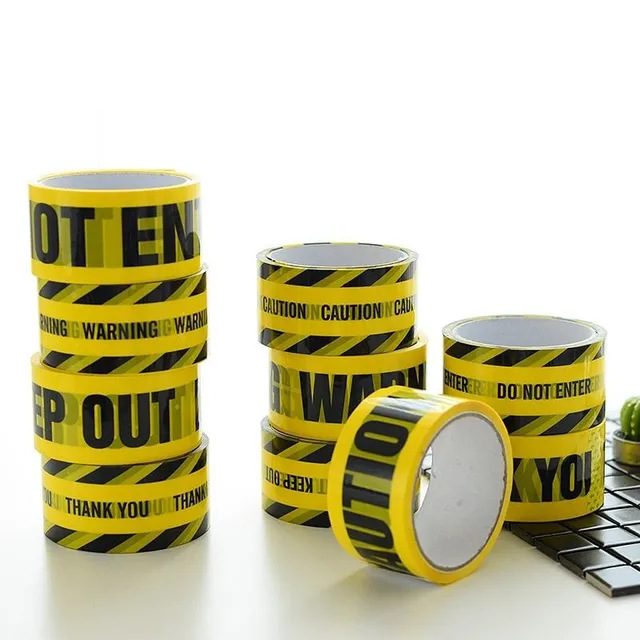 Trendy decorative tape for Halloween with scary inscription