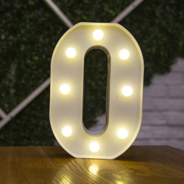 Stylowa lampa LED w kształcie liter i cyfr