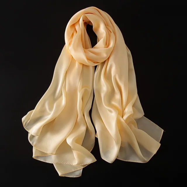 Fashionable satin scarf with a size of 90x180 cm for women