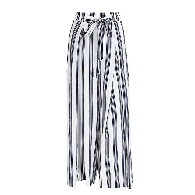 Women's Striped Pants Scarlet Black Augustine