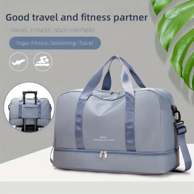 Spacious zipper bag, lightweight hand-held sports and fitness bag, universal travel bag