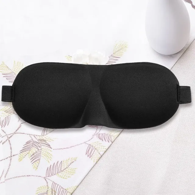 3D mäkká a pohodlná maska na oči na spanie Black