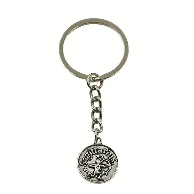 Keychain s 12 znakmi zverokruhu - Rakovina, Beran, Lev, Hmotnosť, Panna, Gemini