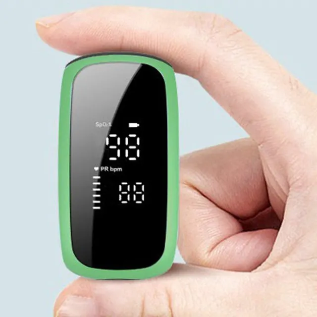 Portable fingertip pulse oximeter - blood oxygen saturation monitor
