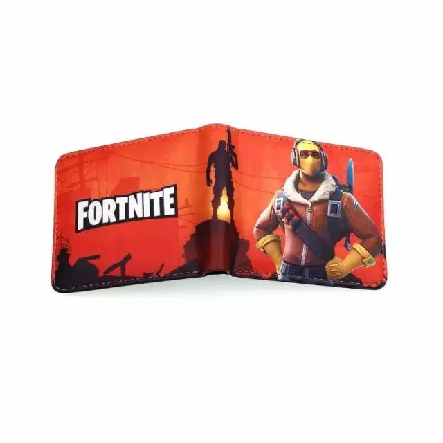 Children's stylish leather wallet with motifs of the favorite Fortnite game