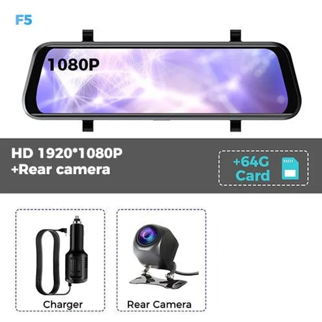 Car Rearview Mirror Recorder 2.5K Video 10-inch Dash Cam Sony Lens Ultra HD 2560*1440P Camera Streaming Rearview Mirror