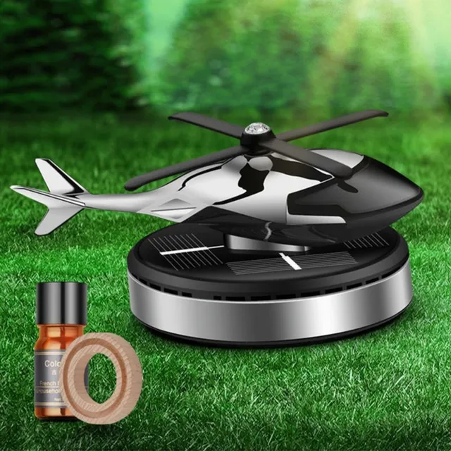 Solar Powered Car Air Freshener - Rotating Helicopter