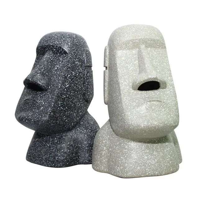 Vtipný box na papírové kapesníky s motivem Moai sochy