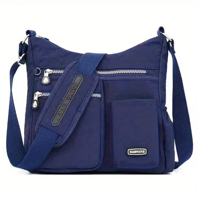 Women's bag Messenger made of durable nylon with multizip cross strap on the shoulder, ideal for work