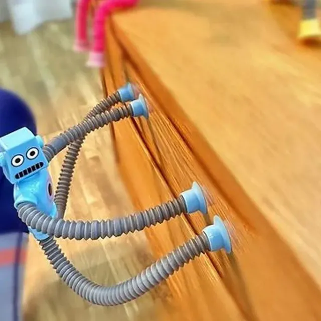 Robotyczna teleskopowa zabawka dla niemowląt z kubkiem do ssania