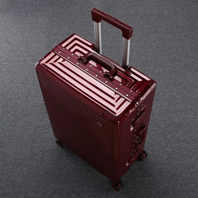 Travel suitcases on Andie's wheels