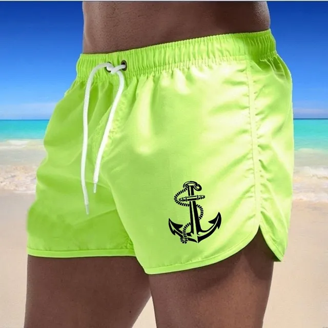 Men's original minimalist swim shorts with anchor print - various colours Lee