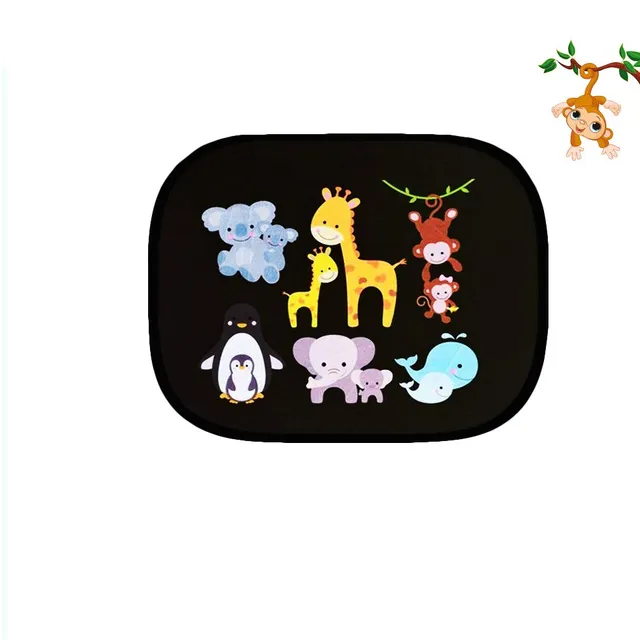 Children's car sun visors with animal motifs - 2 pcs